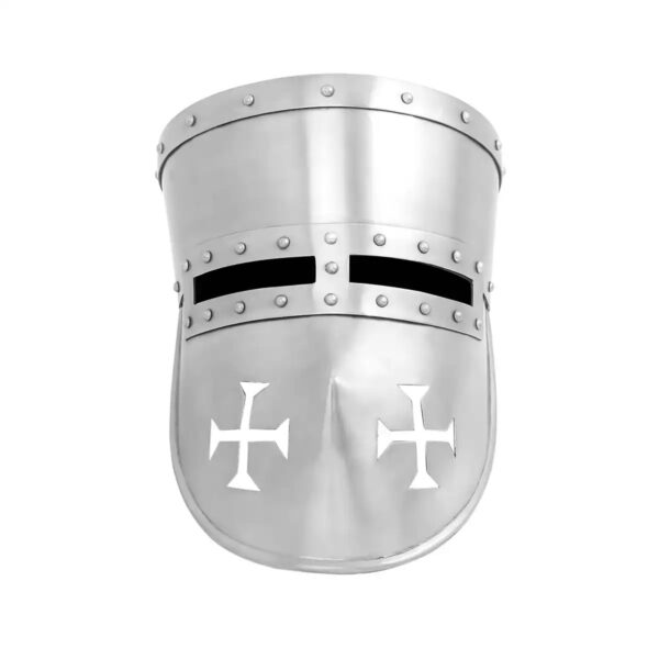 12th Century Knights Templar Steel Great Helm with Liner