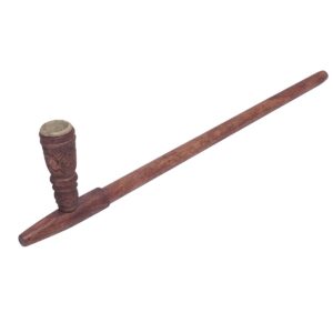 Handcrafted Inlaid Acacia Wood Historical Pipe