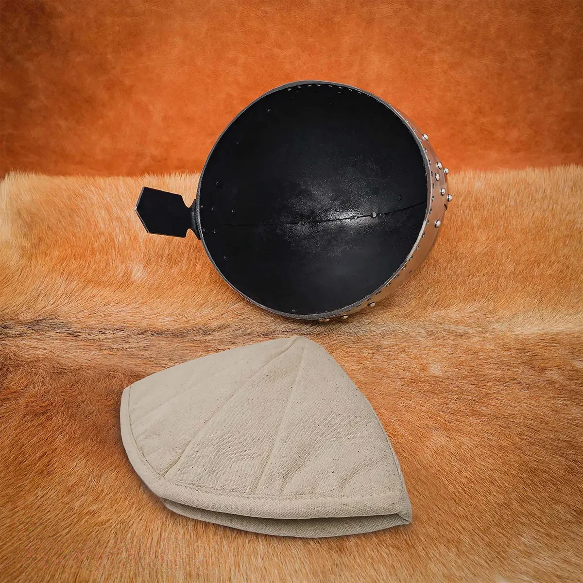 Quilted Cotton Medieval Arming Cap | Padded Helmet Liner - Image 3