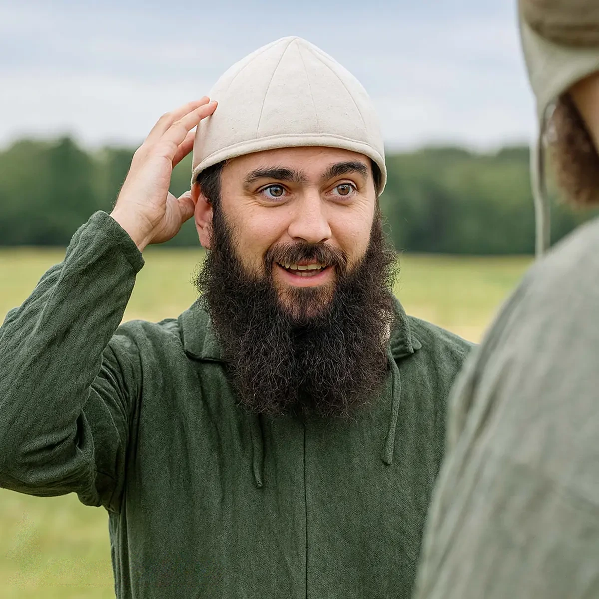 Quilted Cotton Medieval Arming Cap | Padded Helmet Liner - Image 6