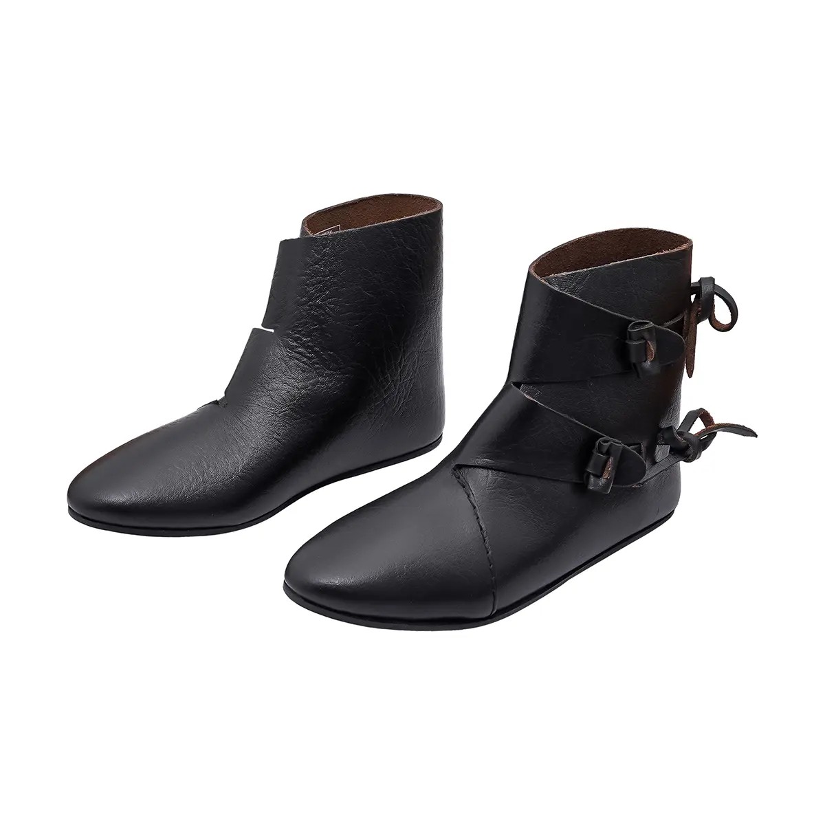 Early Medieval Jorvik Leather Toggle Shoes - Image 2