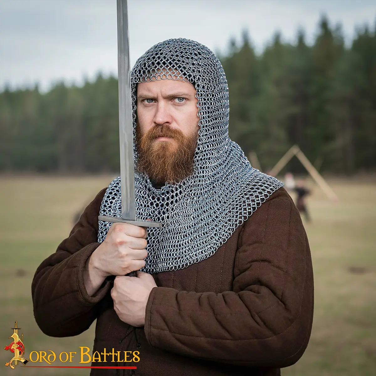 Medieval 16-Gauge Mild Steel Chainmail Coif with 10mm Rings - Image 5