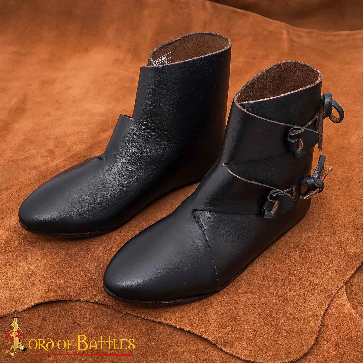 Early Medieval Jorvik Leather Toggle Shoes - Image 5