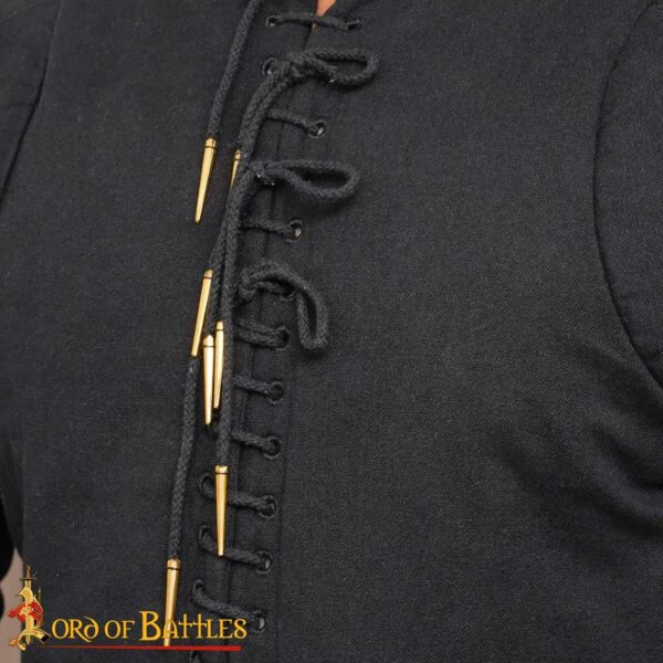 15th Century Cotton Canvas Arming Doublet with Arming Points