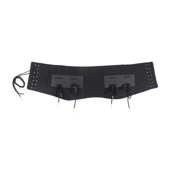 Late Medieval Quilted Cotton Arming Belt with Leather Points