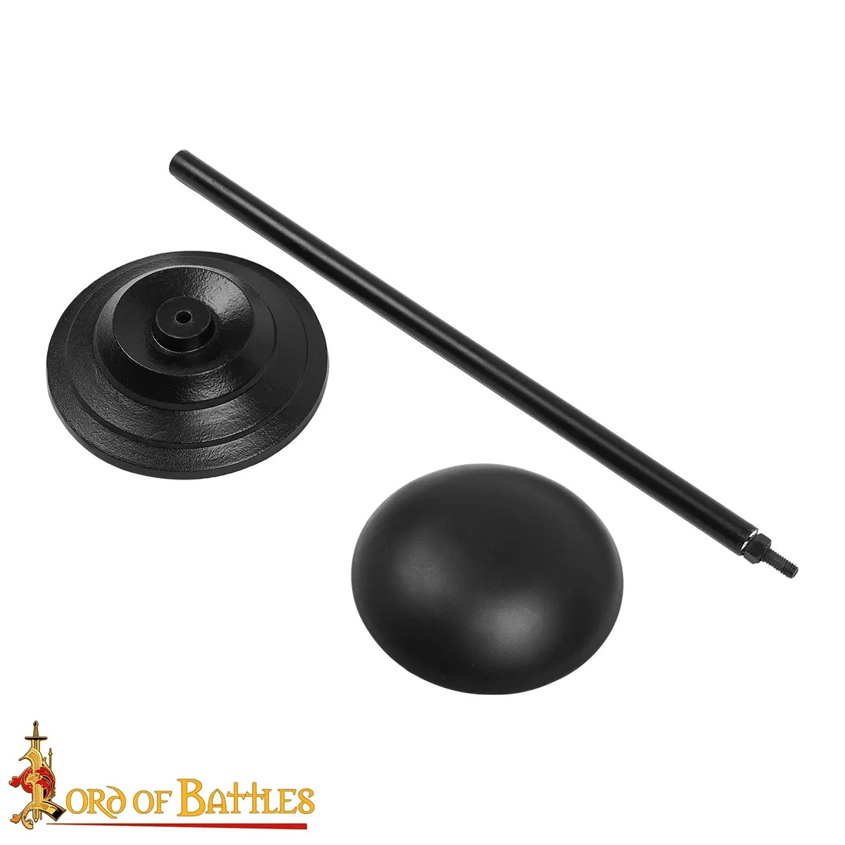 Solid Iron Helmet Stand - Matte Black Armour Display - Image 6