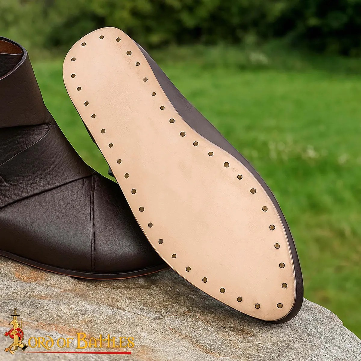 Early Medieval Jorvik Leather Toggle Shoes - Image 17