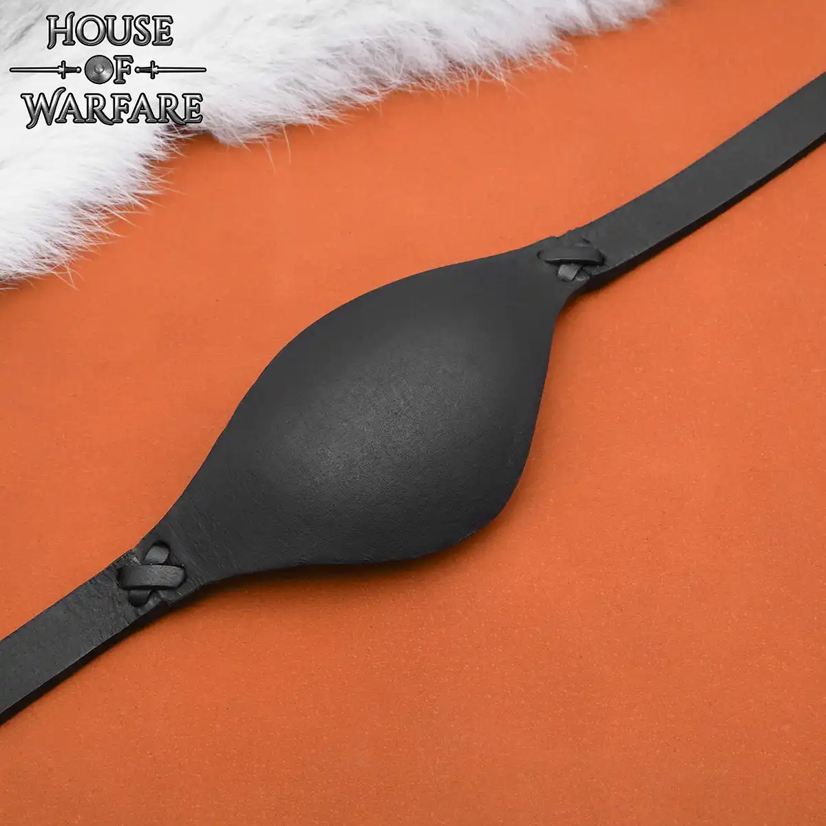 Black Leather Pirate Eye Patch with Adjustable Strap - Image 4