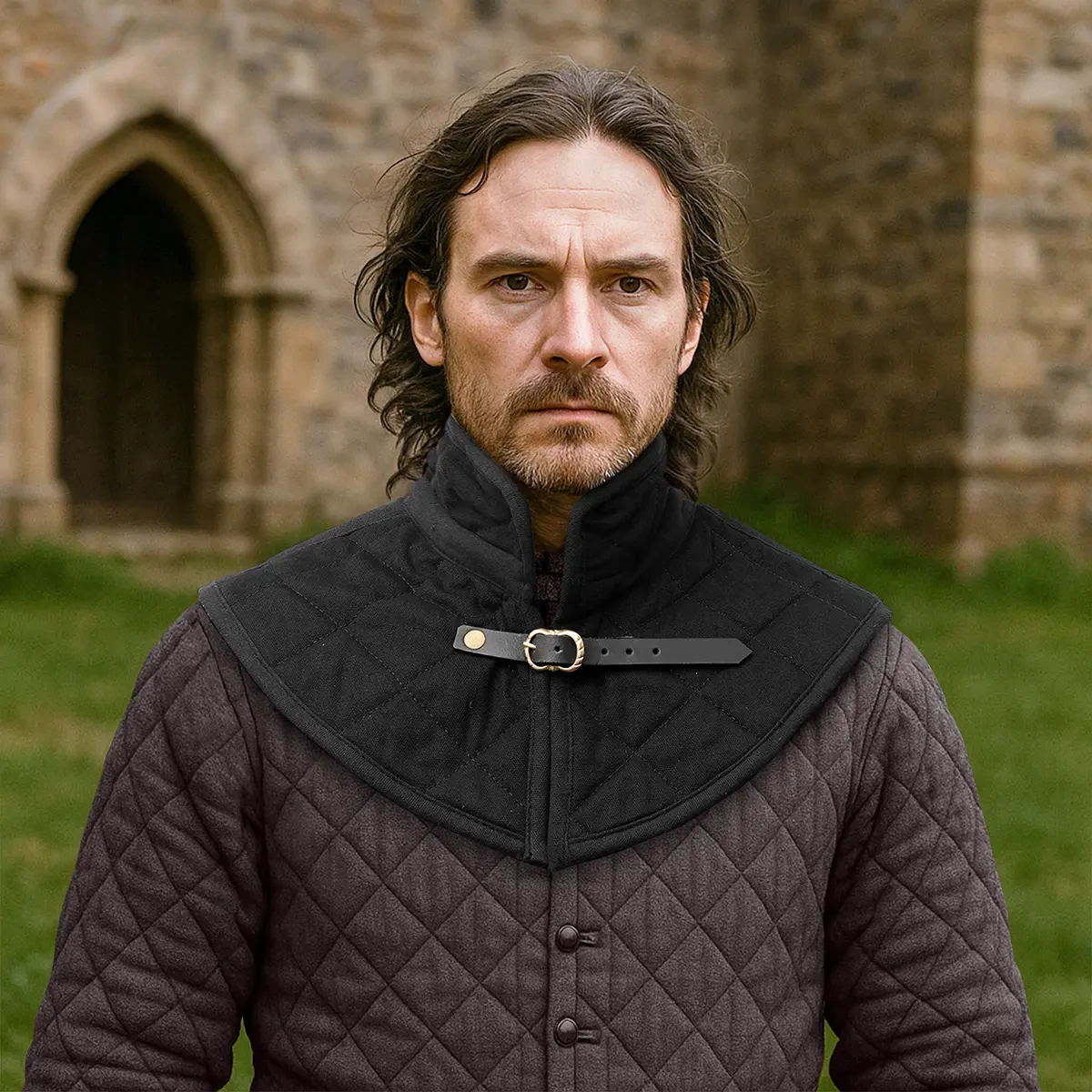 Medieval Quilted Canvas Padded Armour Collar - Image 6