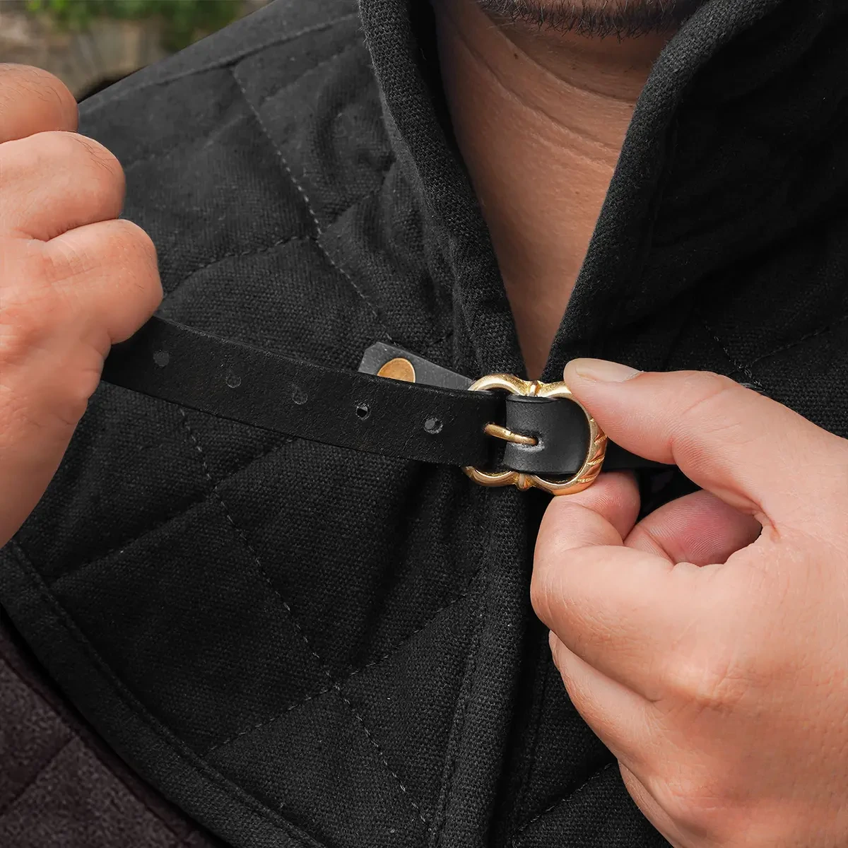 Medieval Quilted Canvas Padded Armour Collar - Image 7