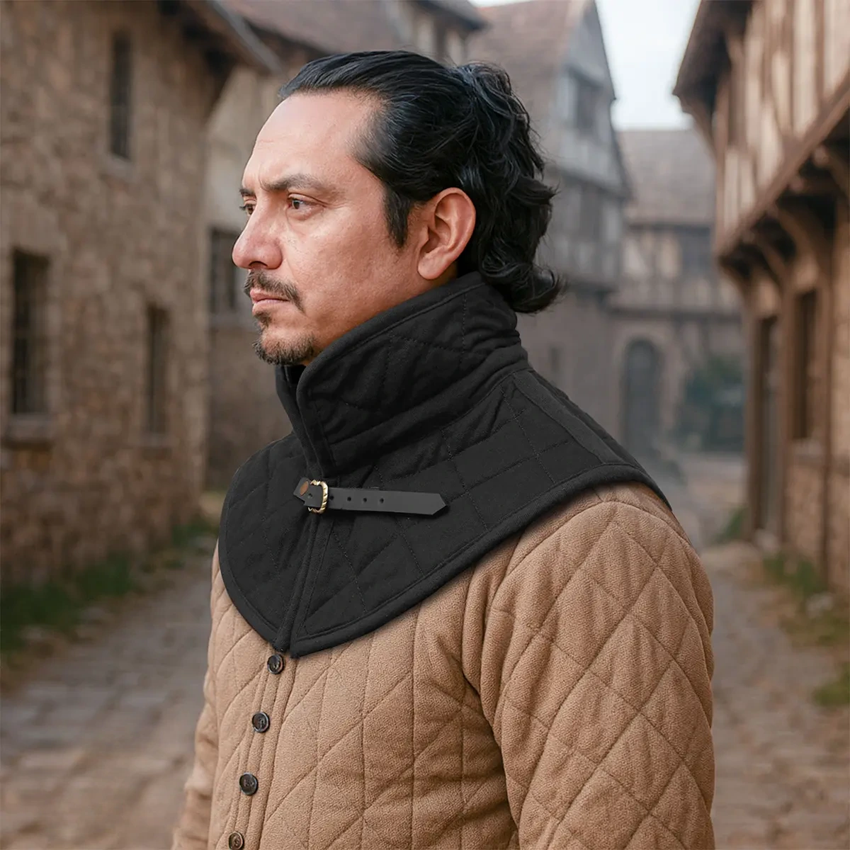 Medieval Quilted Canvas Padded Armour Collar - Image 9