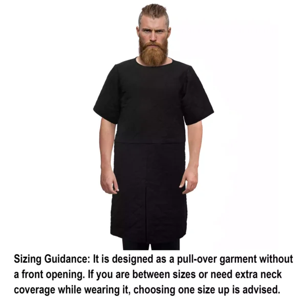 Medieval Quilted Canvas Half-Sleeve Gambeson Vest