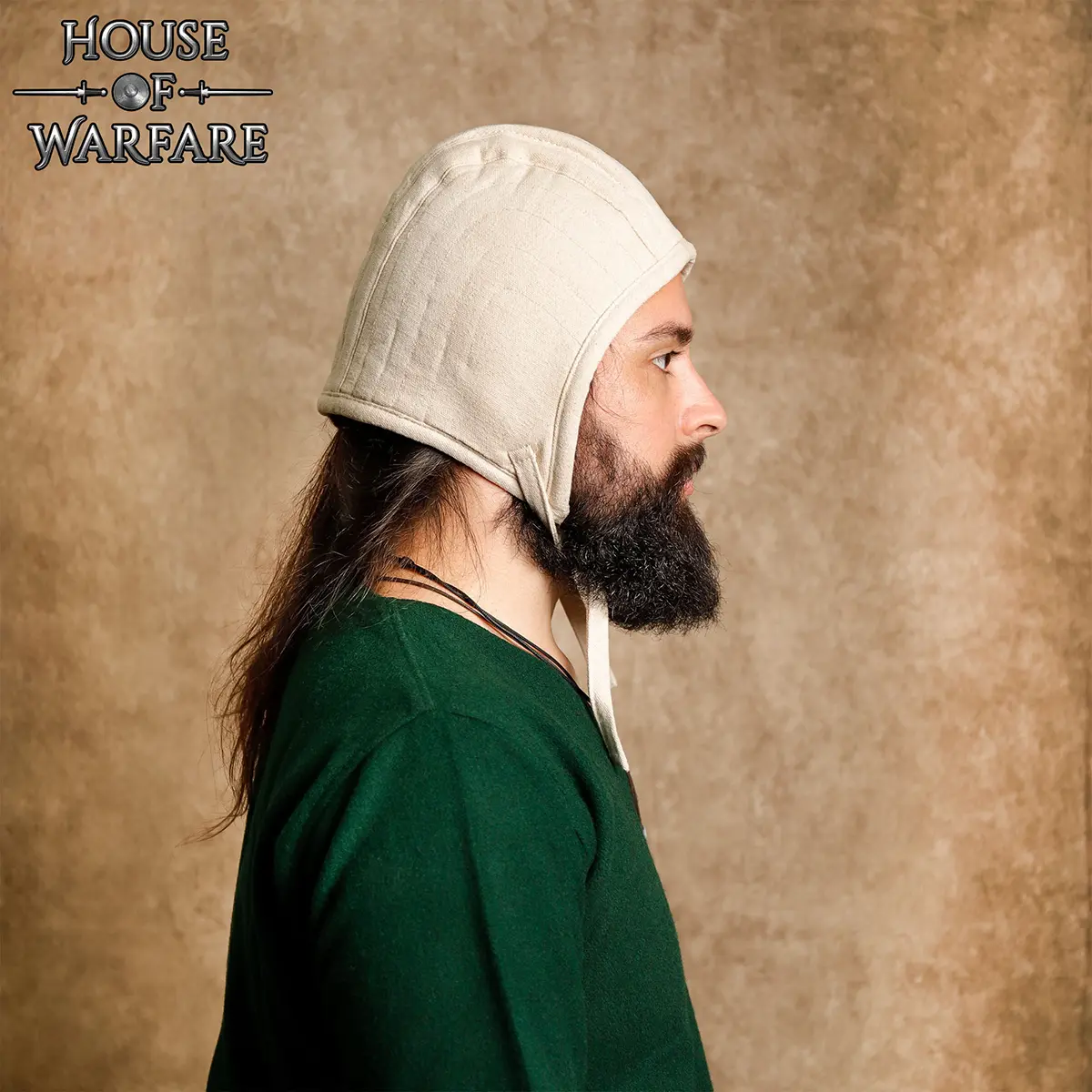 Medieval Quilted Cotton Arming Cap | Padded Helmet Liner - Image 2