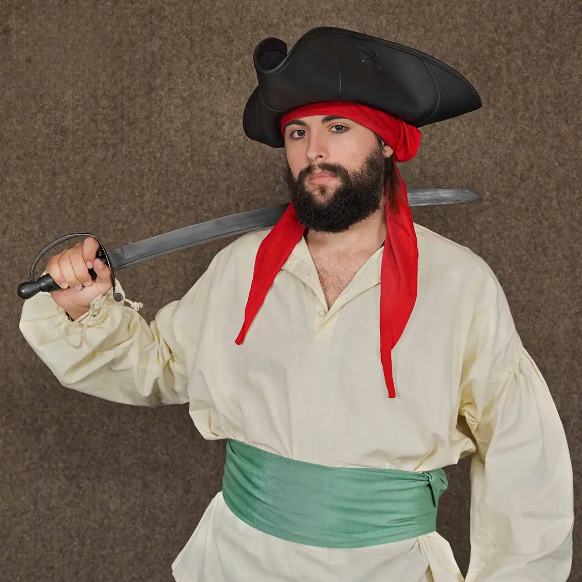 Handcrafted Leather Pirate Headband – Buccaneer Brow Band - Image 6