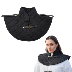 Medieval Quilted Cotton Canvas Arming Collar