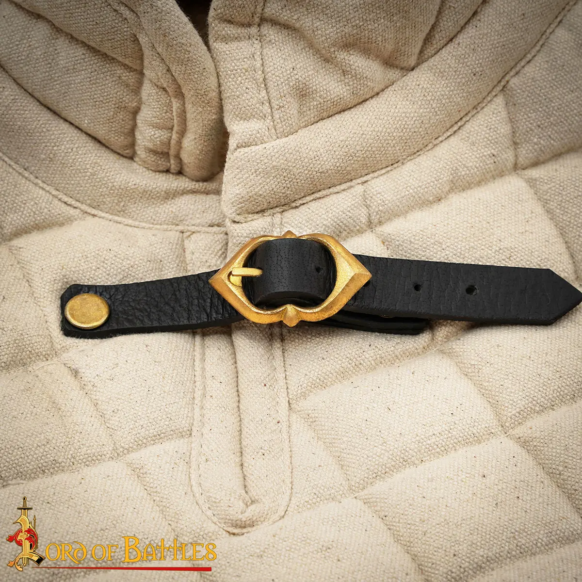 Medieval Quilted Cotton Canvas Arming Collar - Image 11