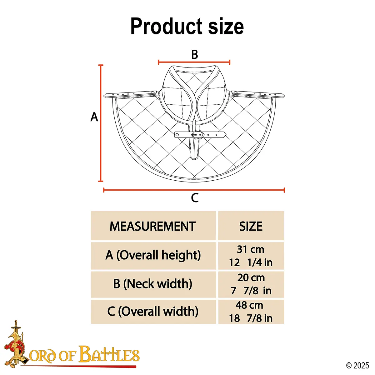 Medieval Quilted Cotton Canvas Arming Collar - Image 13