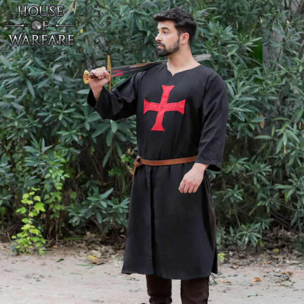 Knights Templar Recycled Cotton Tunic with Red Cross