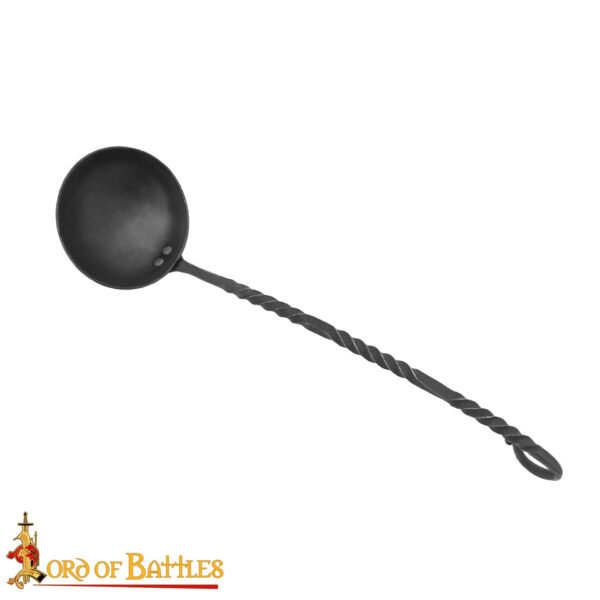Medieval Hand-Forged Iron Camp Ladle - 35 cm