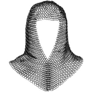 Medieval 16G Zinc Plated Steel Chainmail Coif | 10mm Butted Rings