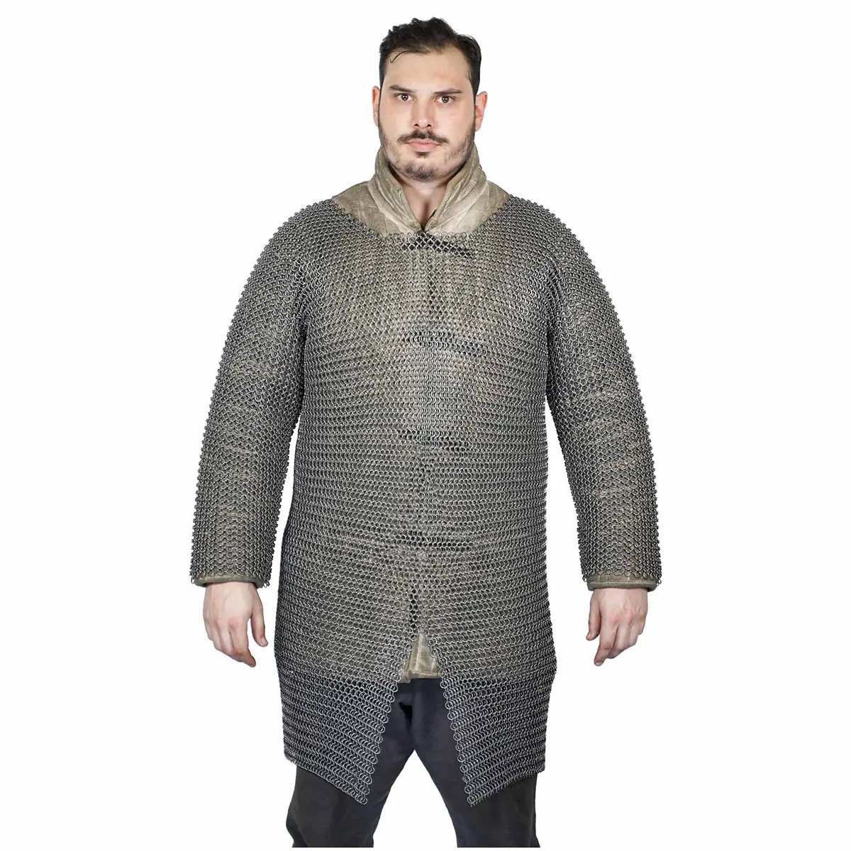 Medieval High-Tensile Spring Steel Butted Chainmail Hauberk