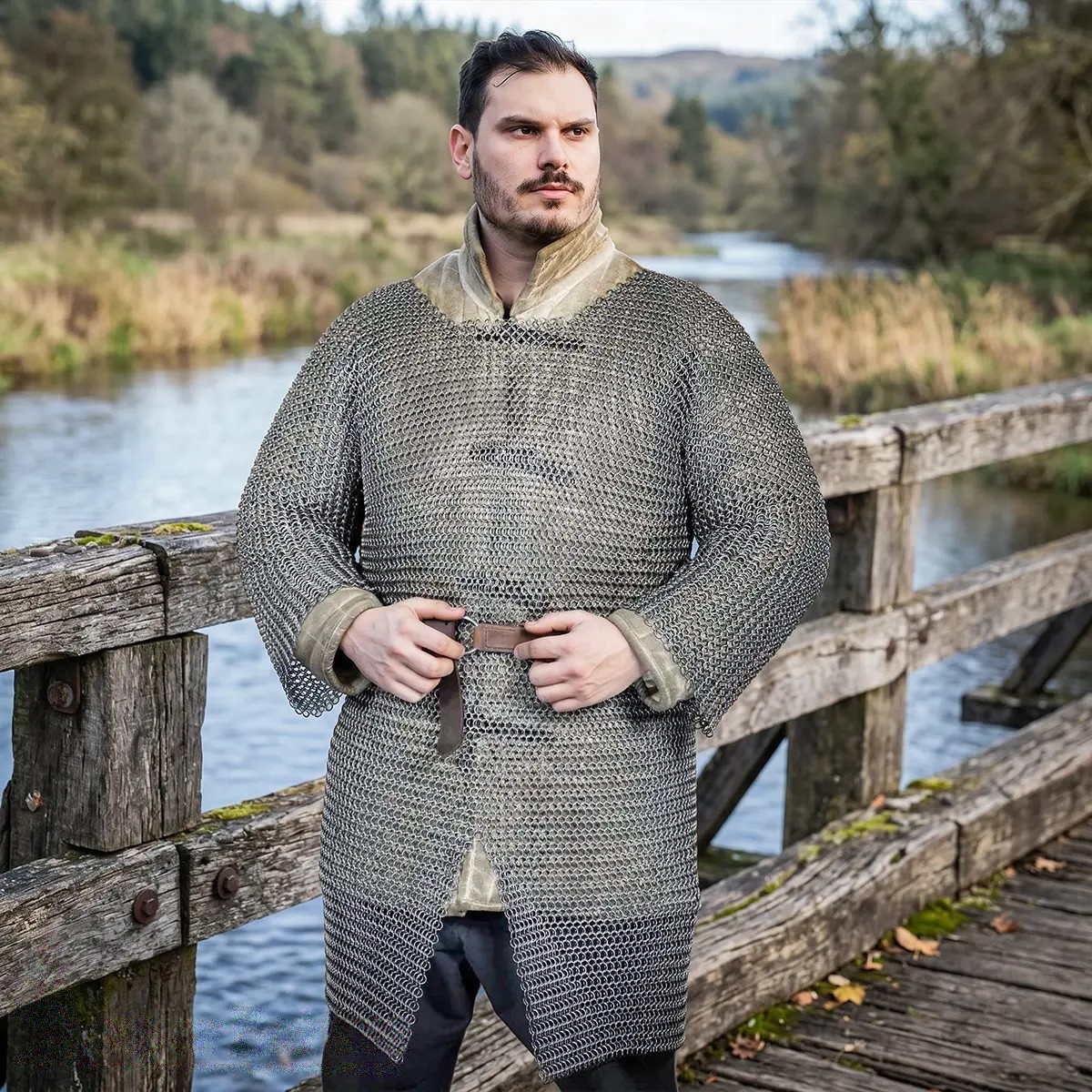 Medieval High-Tensile Spring Steel Butted Chainmail Hauberk
