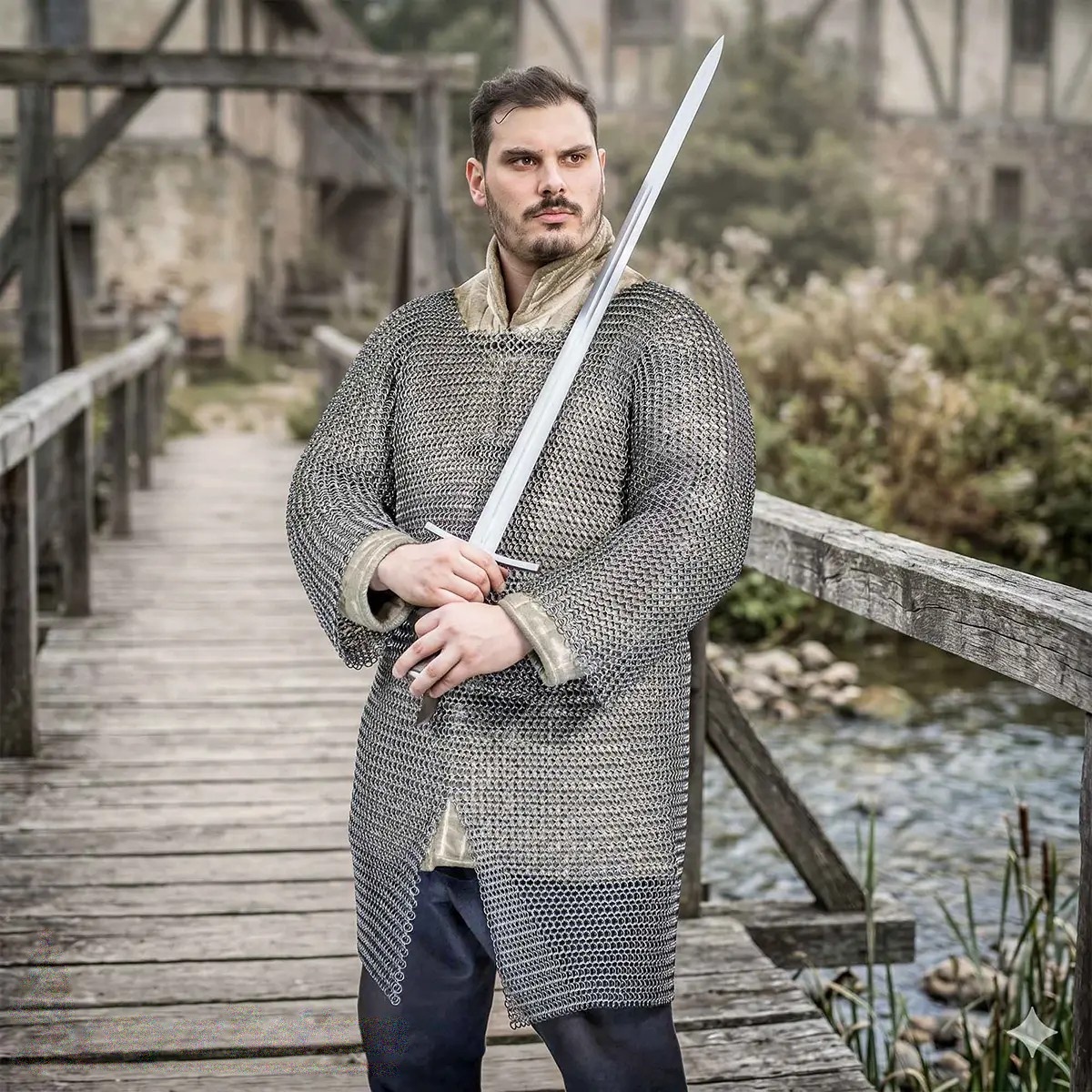 Medieval High-Tensile Spring Steel Butted Chainmail Hauberk