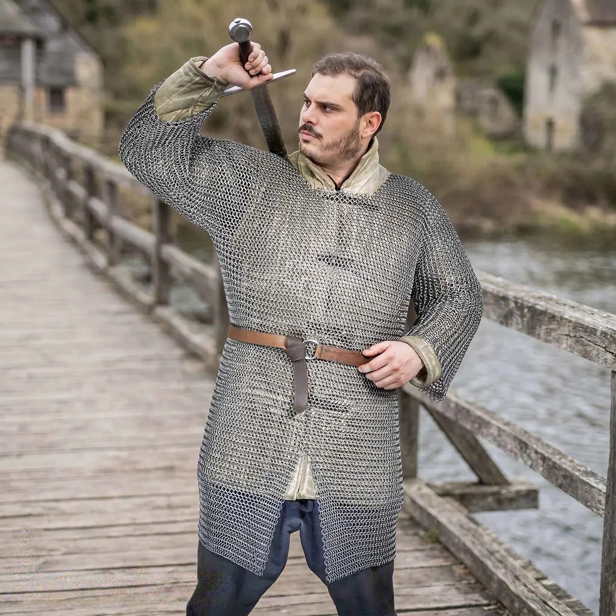 Medieval High-Tensile Spring Steel Butted Chainmail Hauberk