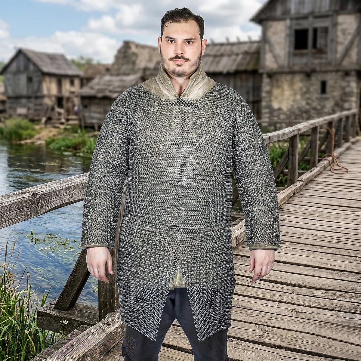 Medieval High-Tensile Spring Steel Butted Chainmail Hauberk