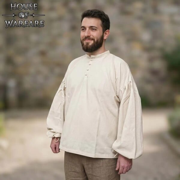 Historical Cotton Pirate Shirt with Collar