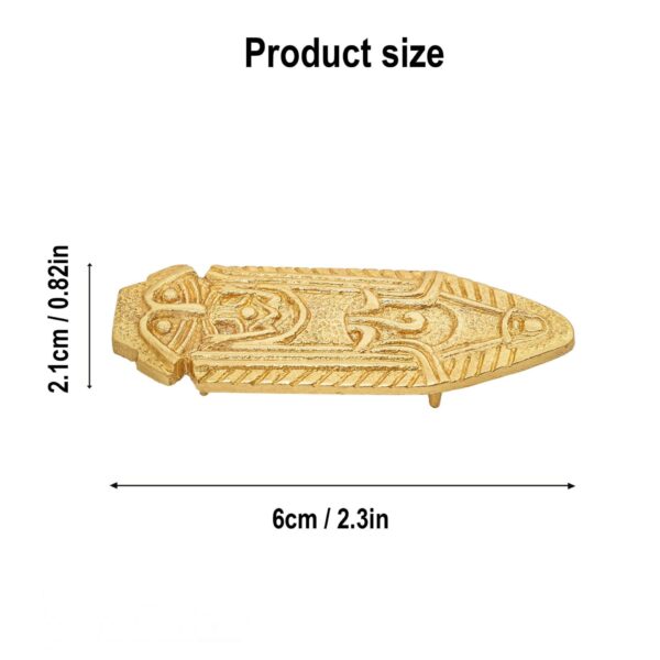 Celtic Knotwork Belt Chape: Solid Brass Strap End