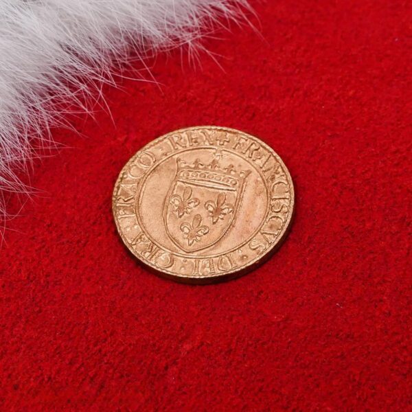 Medieval French Charles VII Solid Bronze Coins