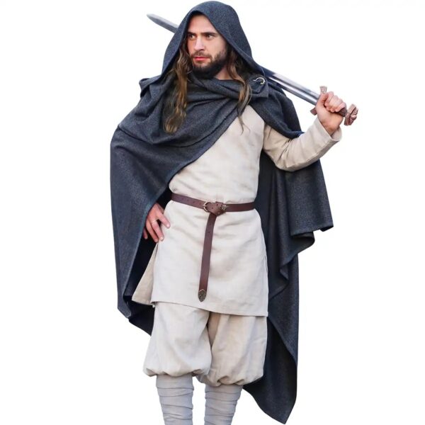 Alaric Viking Diamond Twill Wool Blend Cloak