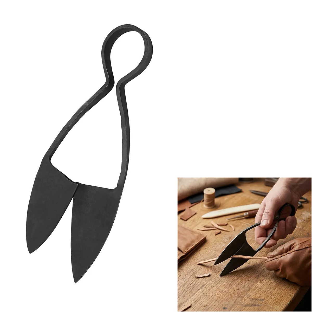Early Medieval Hand-Forged Mild Steel Scissors, 24cm