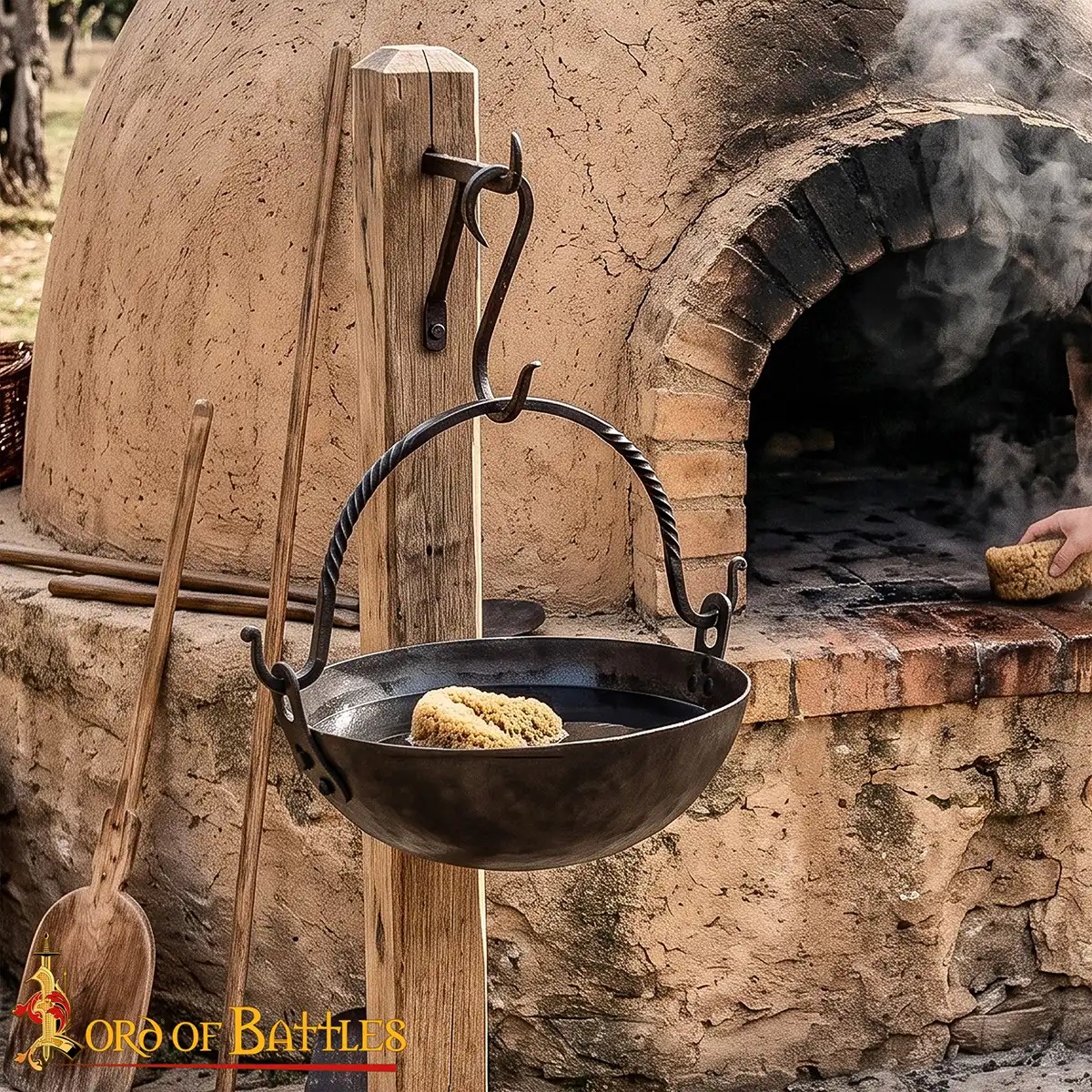Hand-Forged Viking Iron Cauldron Kettle - 21cm - Image 4
