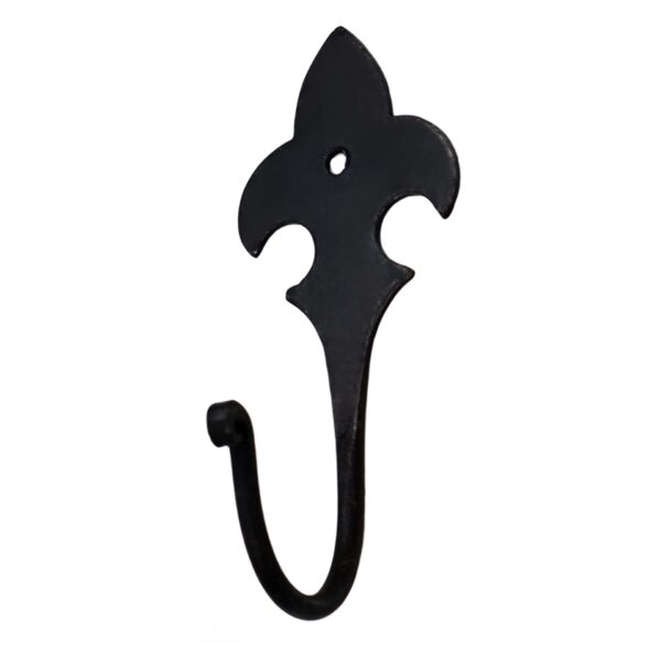 Hand-Forged Iron Fleur de Lis Wall Hook