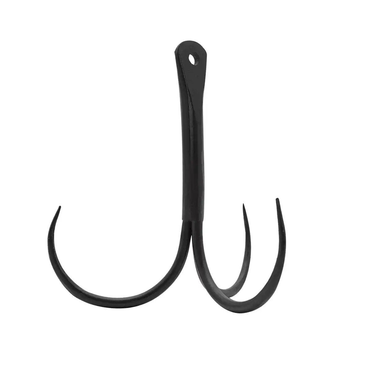 Hand-Forged Iron Grappling Hook - 3-Prong Medieval Nautical Anchor