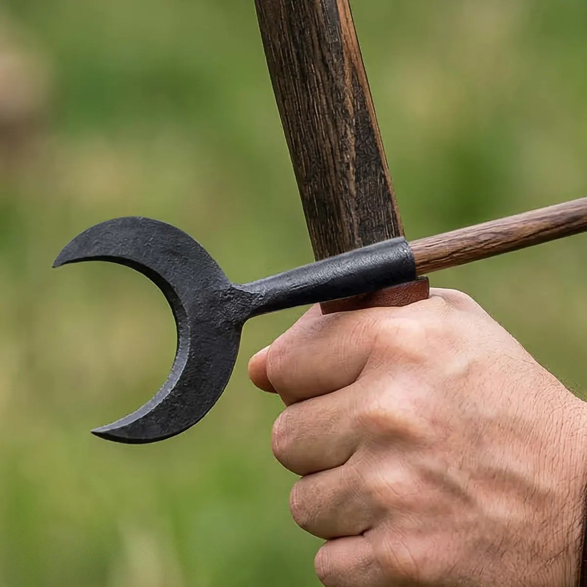 Hand-Forged Iron Rope Cutter Arrowhead, Medieval U-Shaped Point