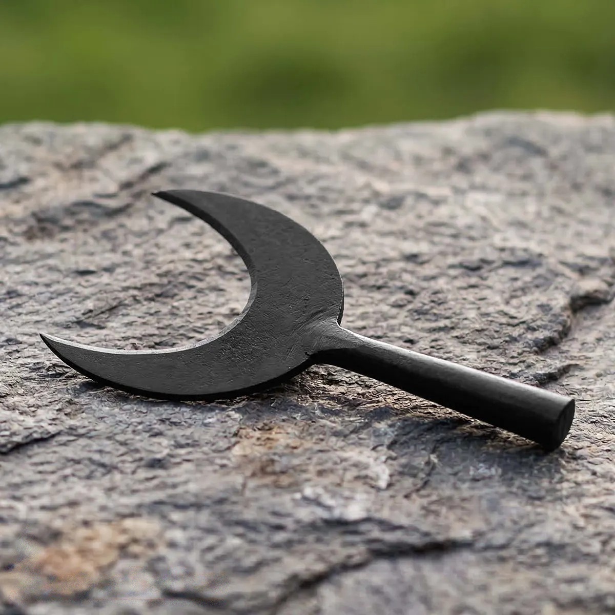 Hand-Forged Iron Rope Cutter Arrowhead, Medieval U-Shaped Point