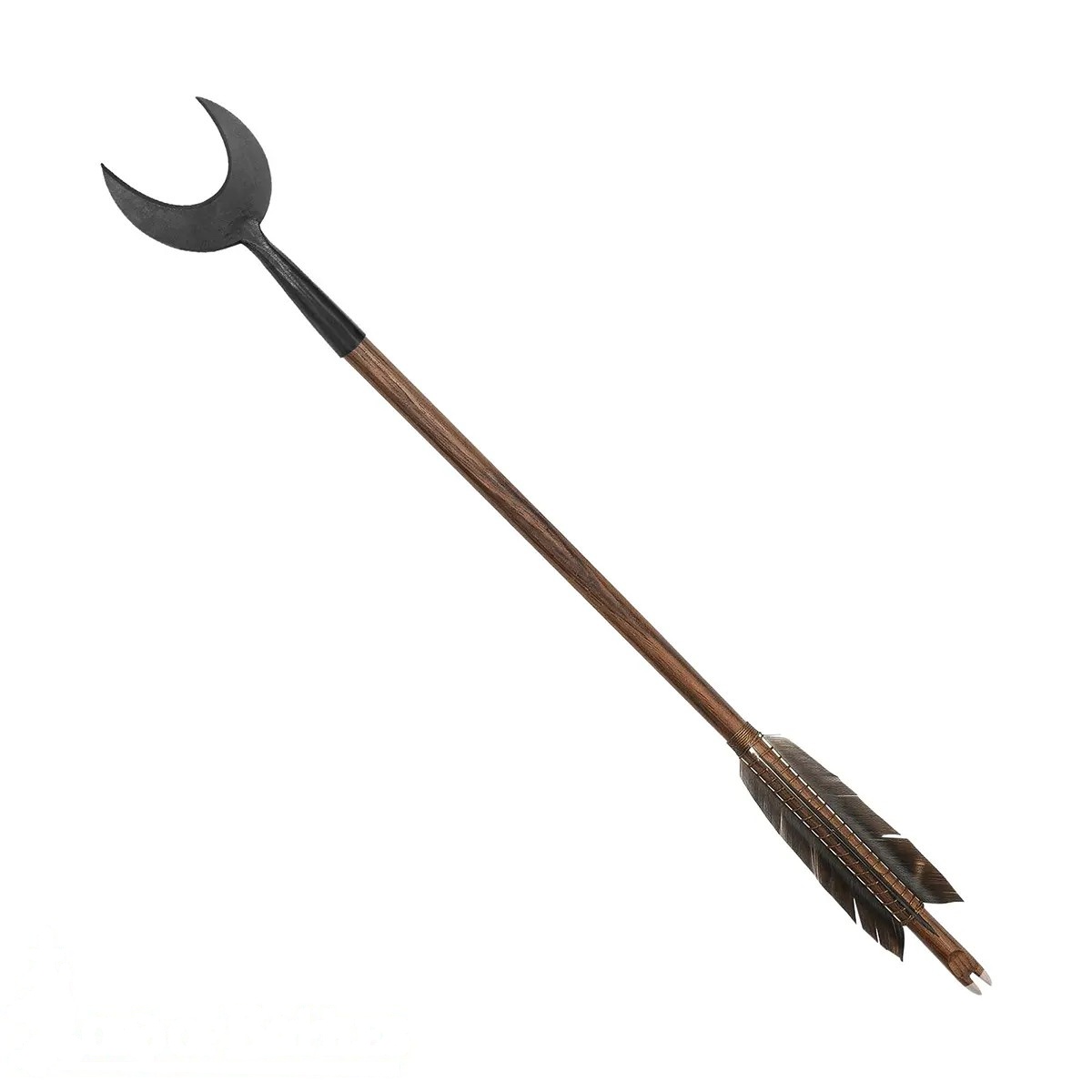 Hand-Forged Iron Rope Cutter Arrowhead, Medieval U-Shaped Point