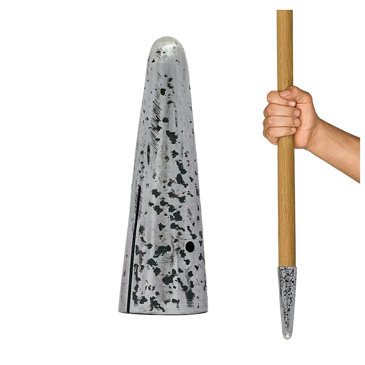 Hand-Forged Iron Spear Butt Cap, Medieval & Viking Ferrule
