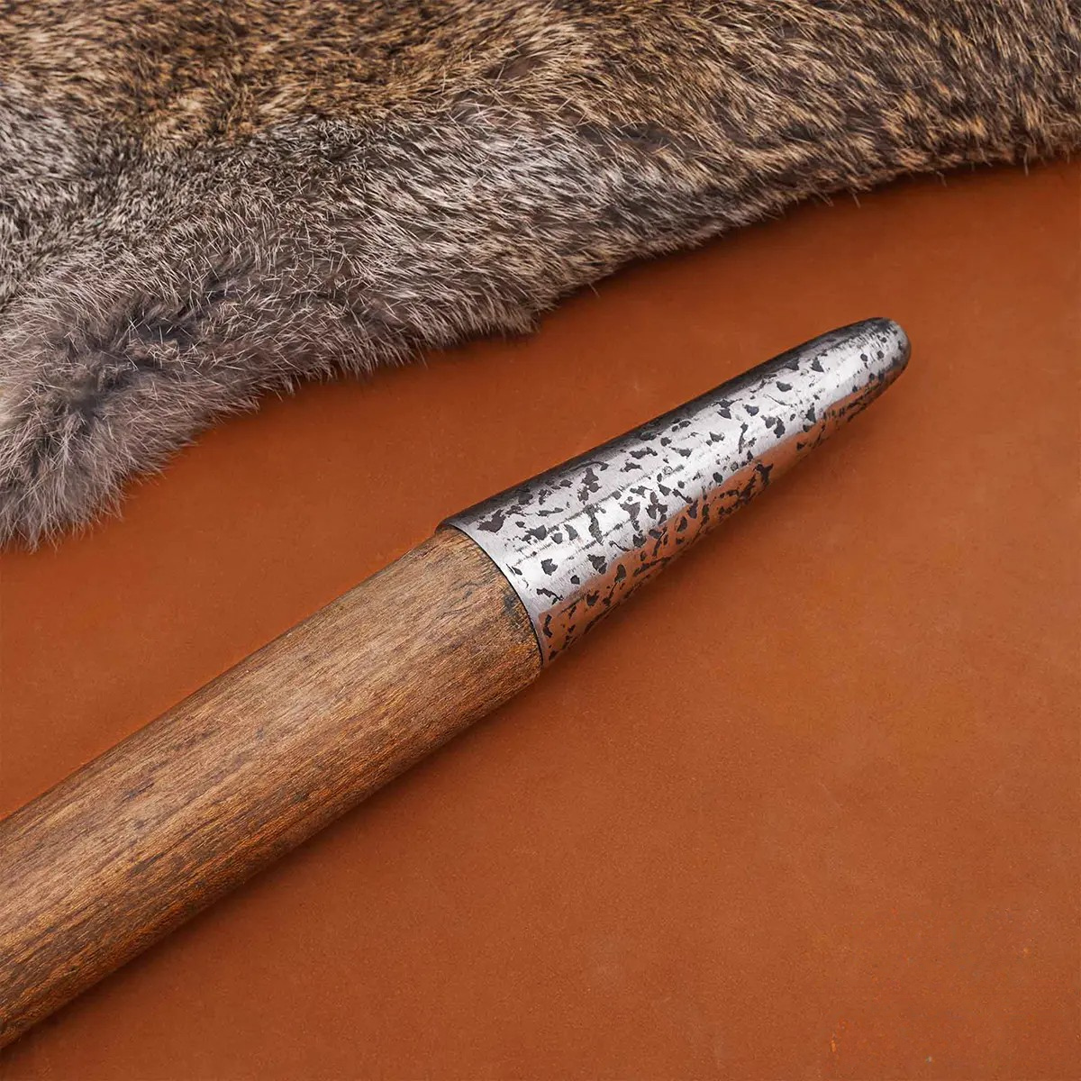 Hand-Forged Iron Spear Butt Cap, Medieval & Viking Ferrule