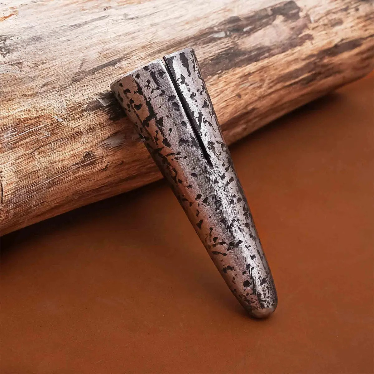 Hand-Forged Iron Spear Butt Cap, Medieval & Viking Ferrule