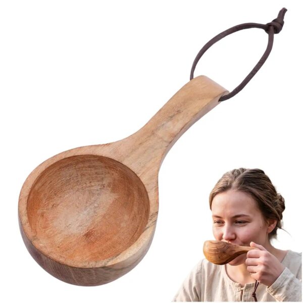 Handcrafted Acacia Wood Guksi Nordic Feast Cup
