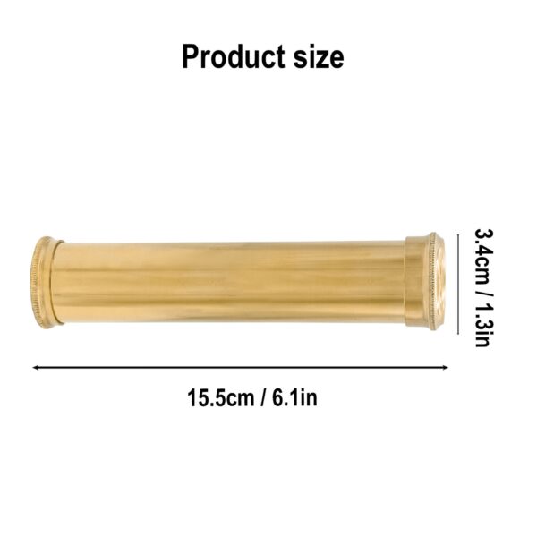 Handcrafted Pure Brass Optical Kaleidoscope - 15.5cm