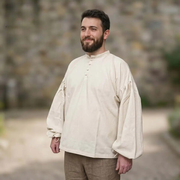 Historical Cotton Pirate Shirt with Collar