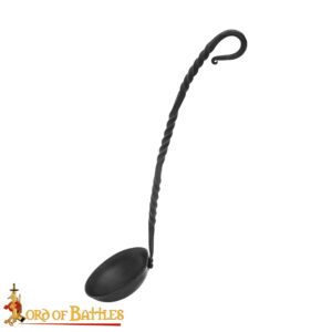 Medieval Hand-Forged Iron Camp Ladle - 35 cm