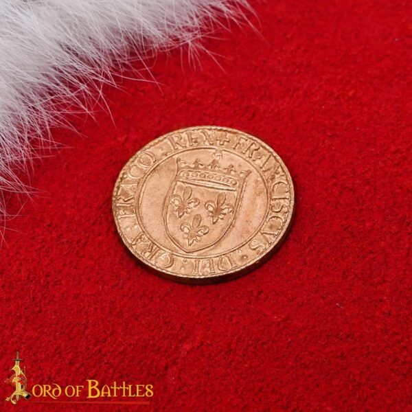 Medieval French Charles VII Solid Bronze Coins