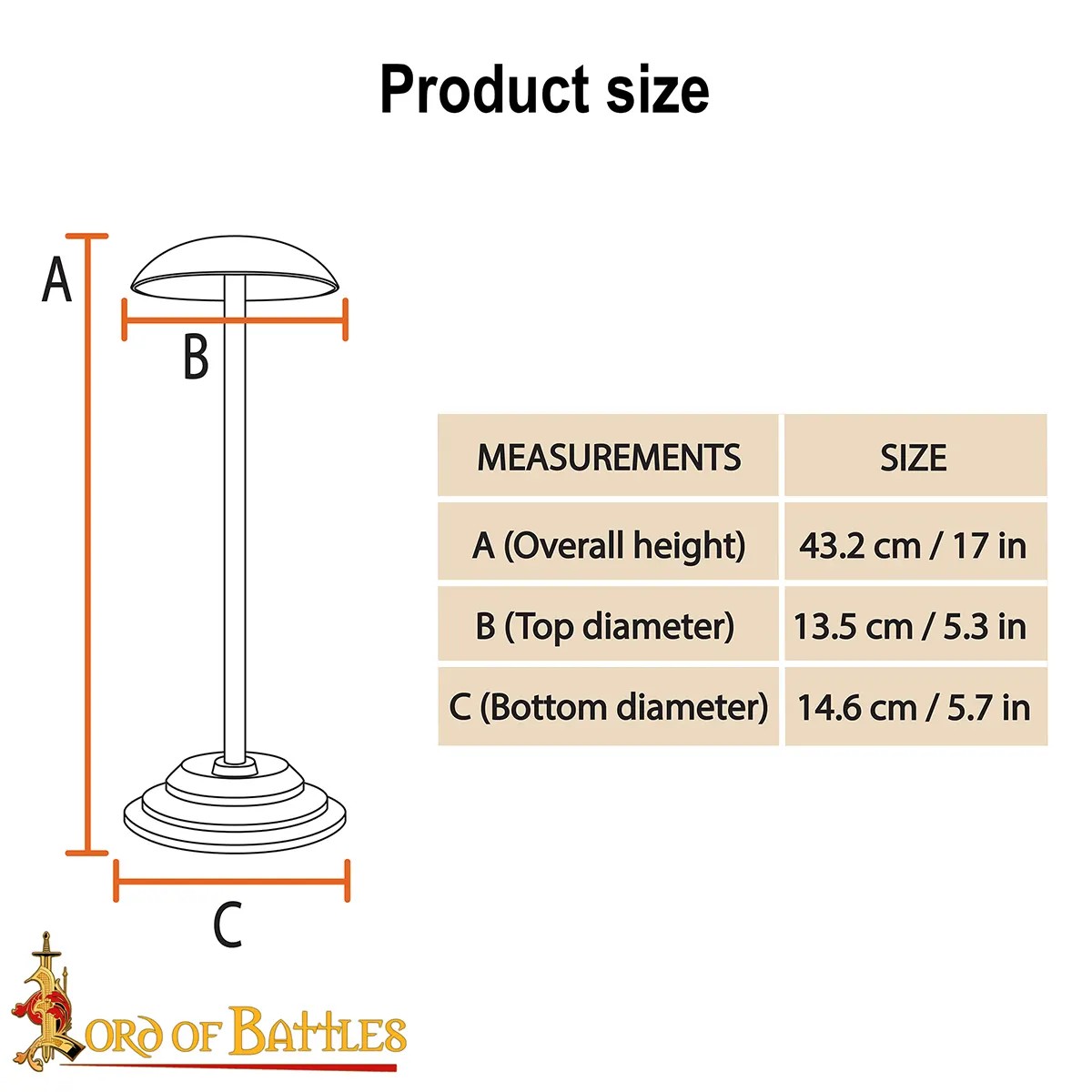 Solid Iron Helmet Stand - Matte Black Armour Display - Image 9