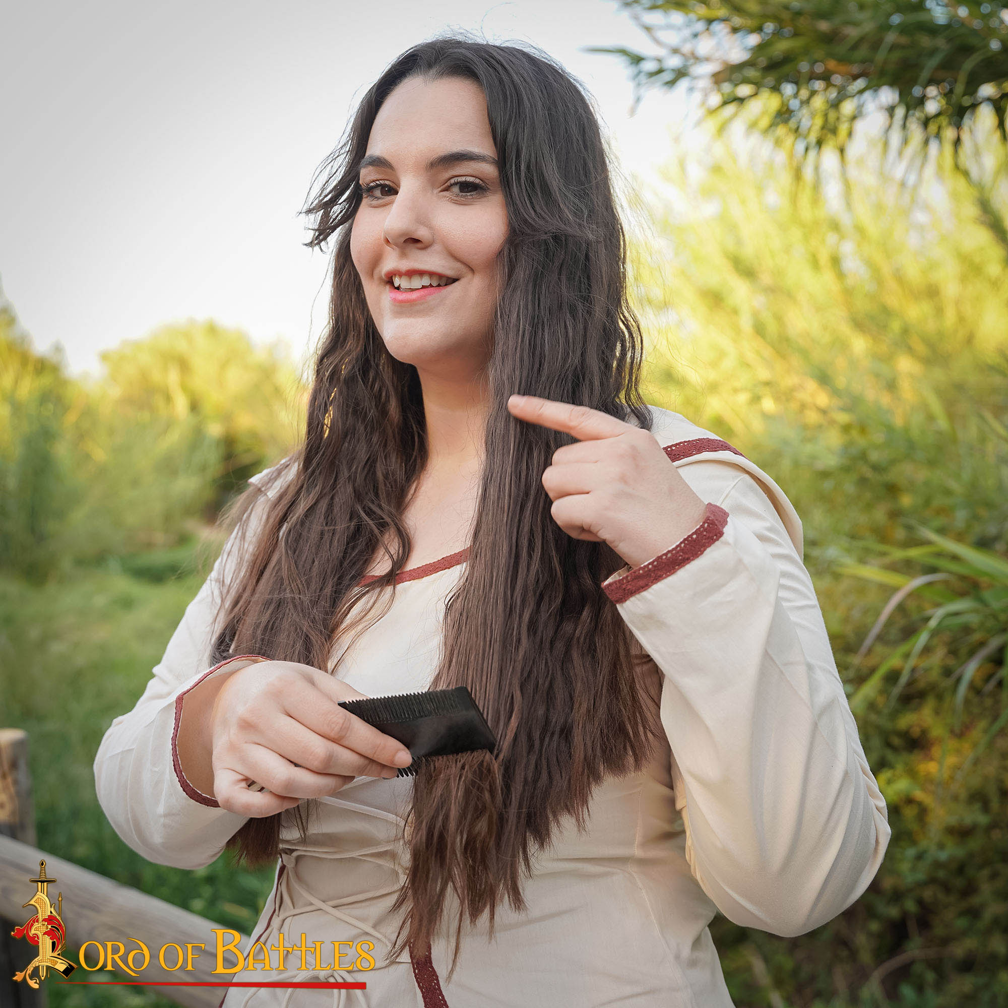 Viking Ox Horn Comb - Dual-Sided Historical Grooming Tool - Image 3